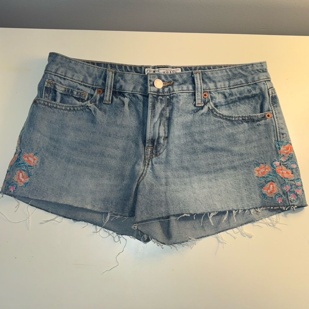 Lucky Brand Embroidered Denim Shorts
